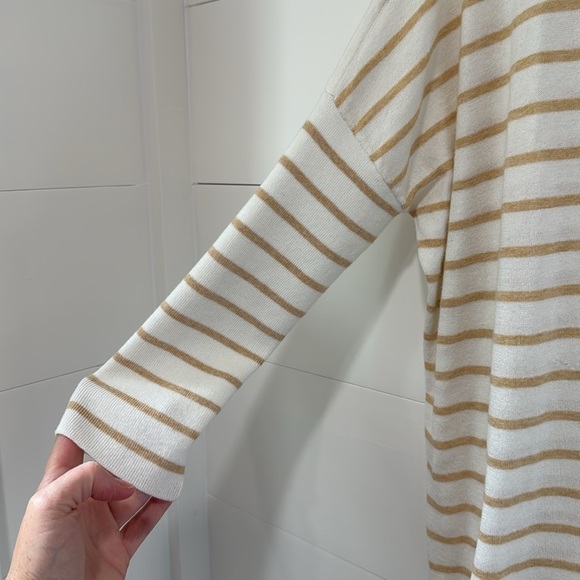 Lilly Pulitzer Elba Coolmax Sweater in Coconut Coastal Shell Stripe Ivory XS - Picture 7 of 11